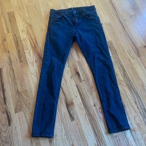 Classic black tapered jeans